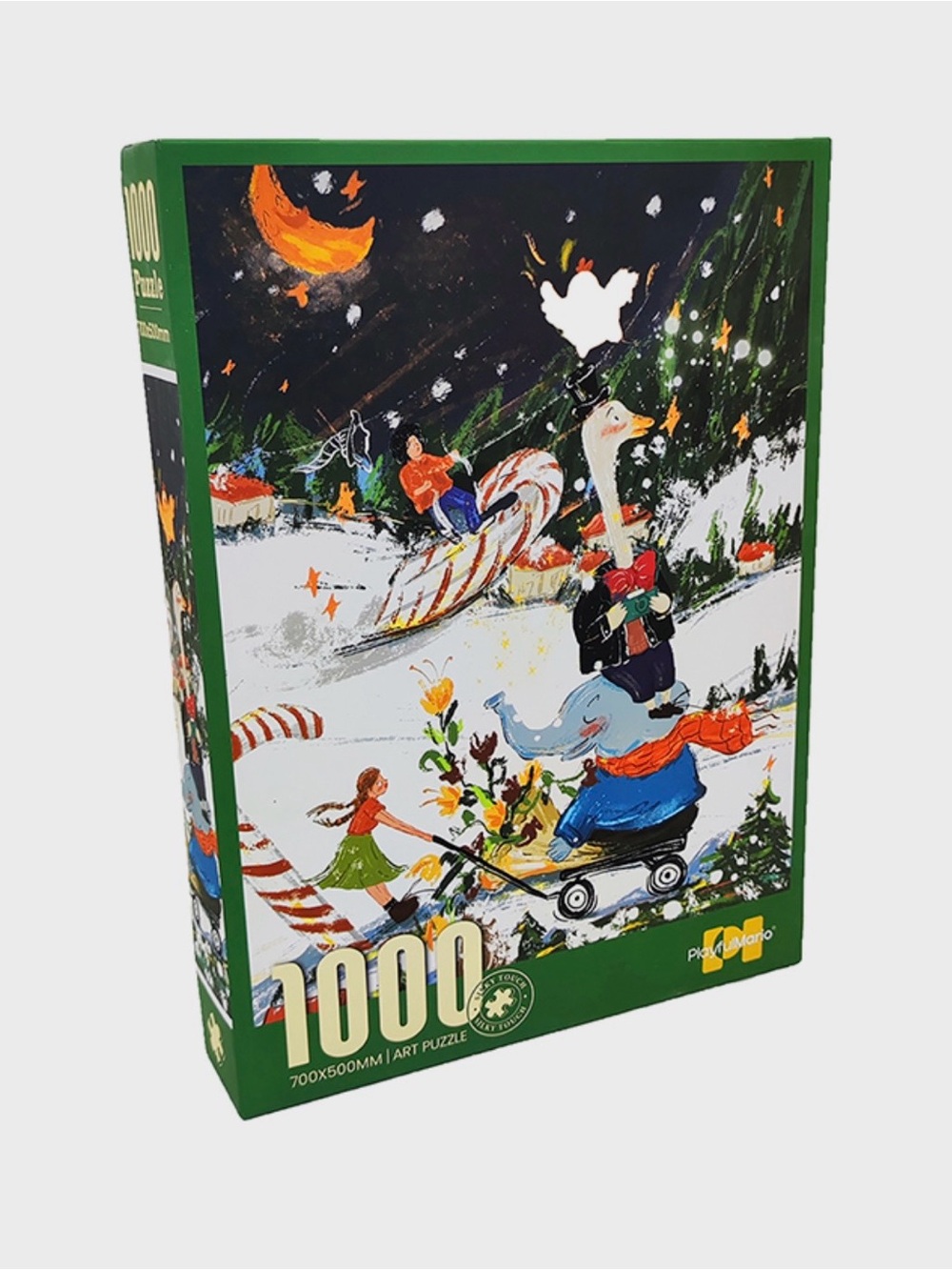 Kids 1000-Piece Winter Holiday Puzzle - Green